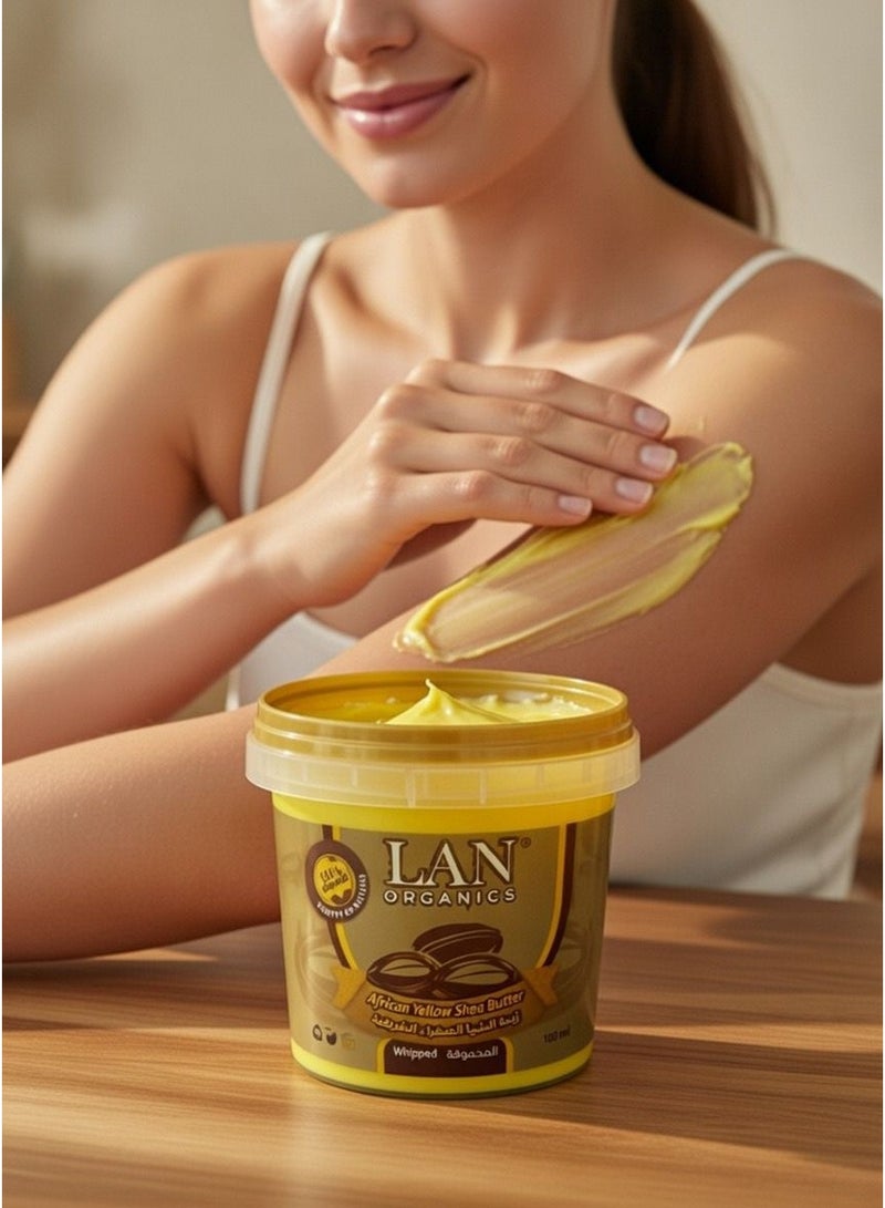 لان اورجنيك قطعتين من زبدة الشيا الصفراء الأفريقية - 100 مل - Image 5